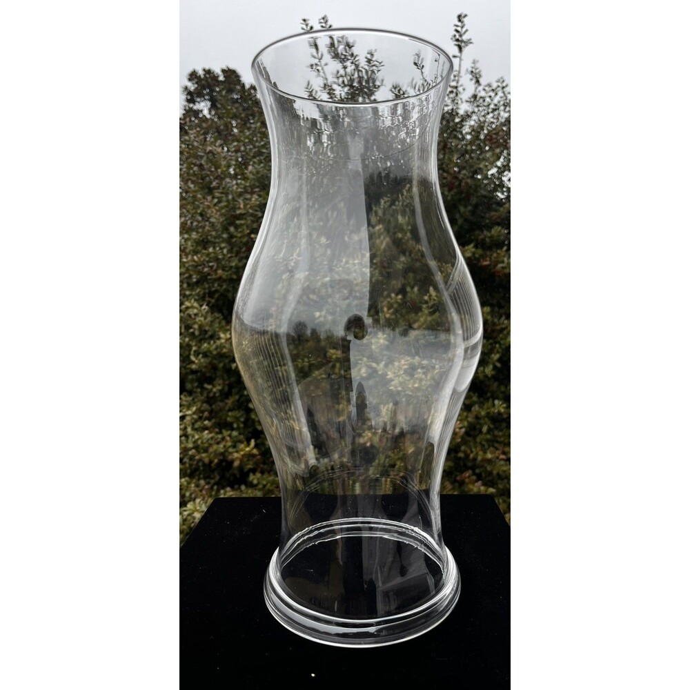 Blenko Royal Leerdam Colonial Williamsburg Blown Clear Glass Hurricane Shade 13"